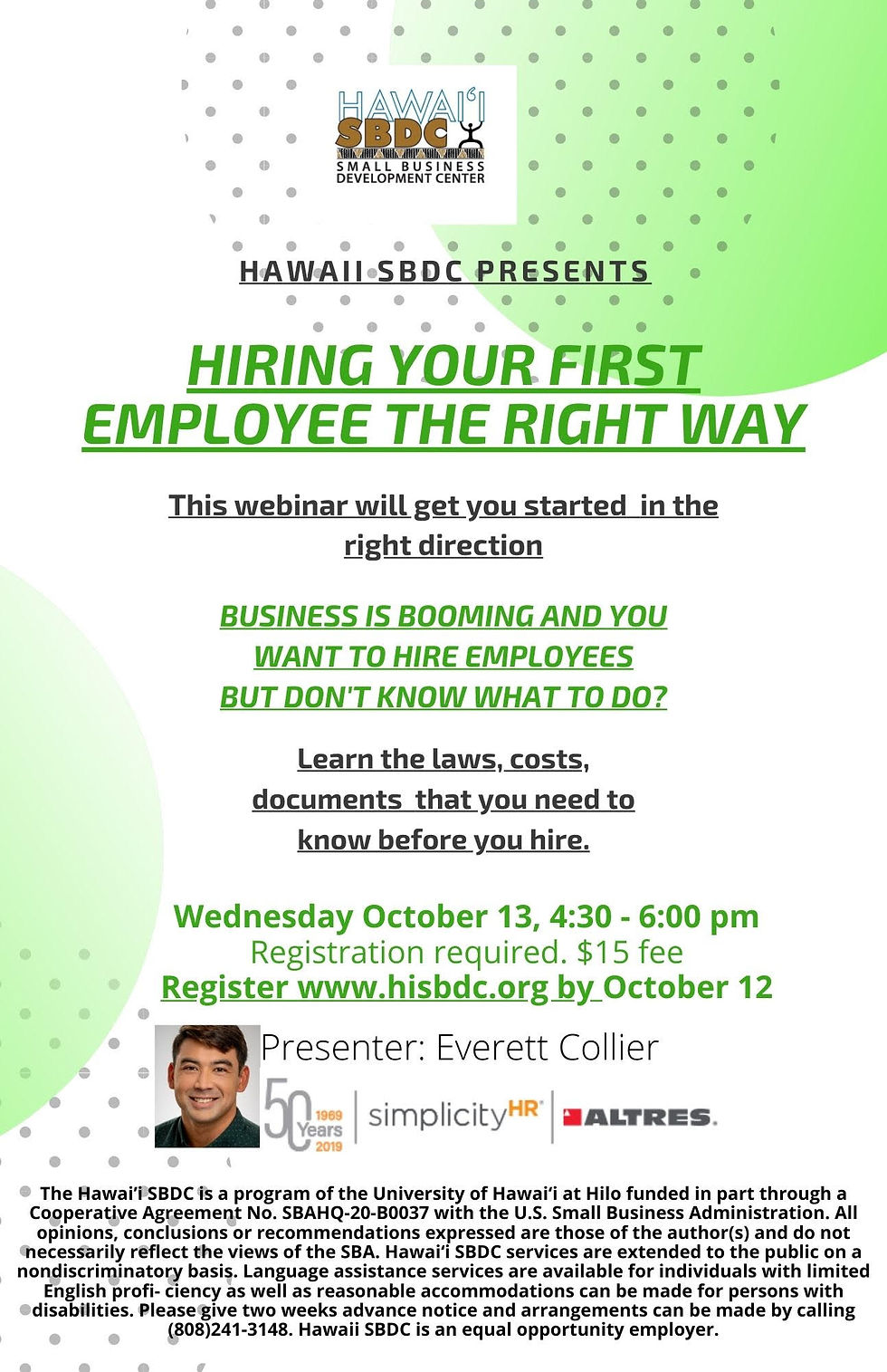 SBDC | Hiring Your First Employee Info Session